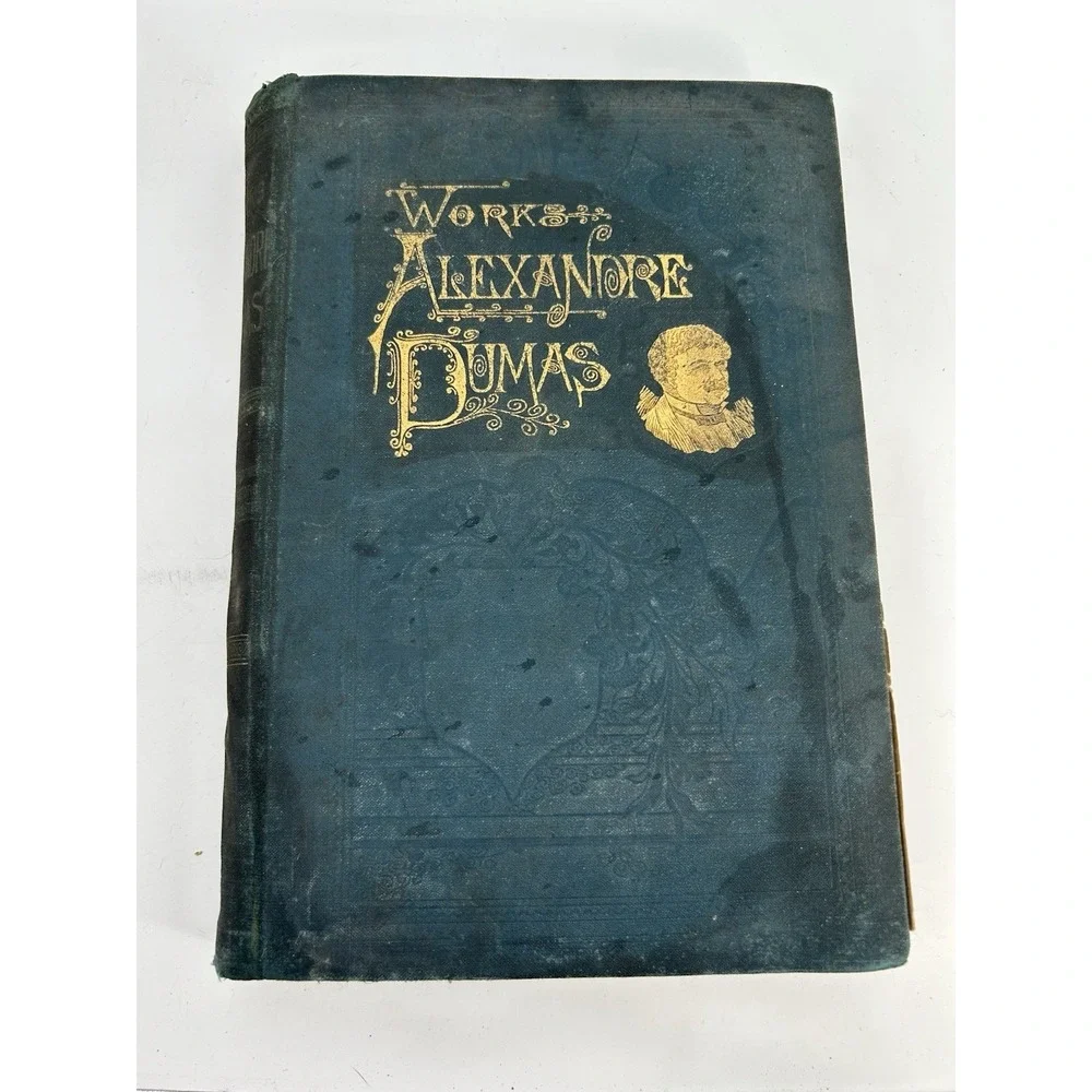 Antique 1893 The Works of Alexander Dumas Hardcover Books Volumes 5 6 & 8